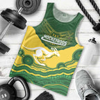 Custom Australia Hockeyroos Men Tank Top Aussie Kangaroo Indigenous Art