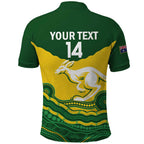 Custom Australia Hockeyroos Polo Shirt Aussie Kangaroo Indigenous Art