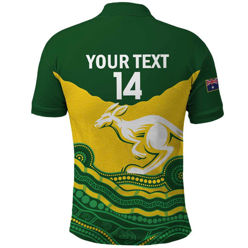 Custom Australia Hockeyroos Polo Shirt Aussie Kangaroo Indigenous Art