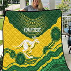 Custom Australia Hockeyroos Quilt Aussie Kangaroo Indigenous Art