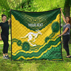 Custom Australia Hockeyroos Quilt Aussie Kangaroo Indigenous Art