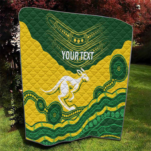 Custom Australia Hockeyroos Quilt Aussie Kangaroo Indigenous Art