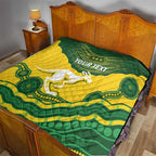 Custom Australia Hockeyroos Quilt Aussie Kangaroo Indigenous Art