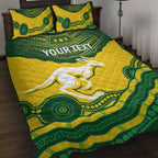 Custom Australia Hockeyroos Quilt Bed Set Aussie Kangaroo Indigenous Art