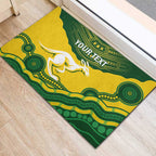 Custom Australia Hockeyroos Rubber Doormat Aussie Kangaroo Indigenous Art