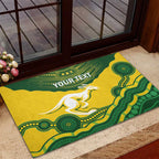 Custom Australia Hockeyroos Rubber Doormat Aussie Kangaroo Indigenous Art