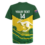 Custom Australia Hockeyroos Rugby Jersey Aussie Kangaroo Indigenous Art