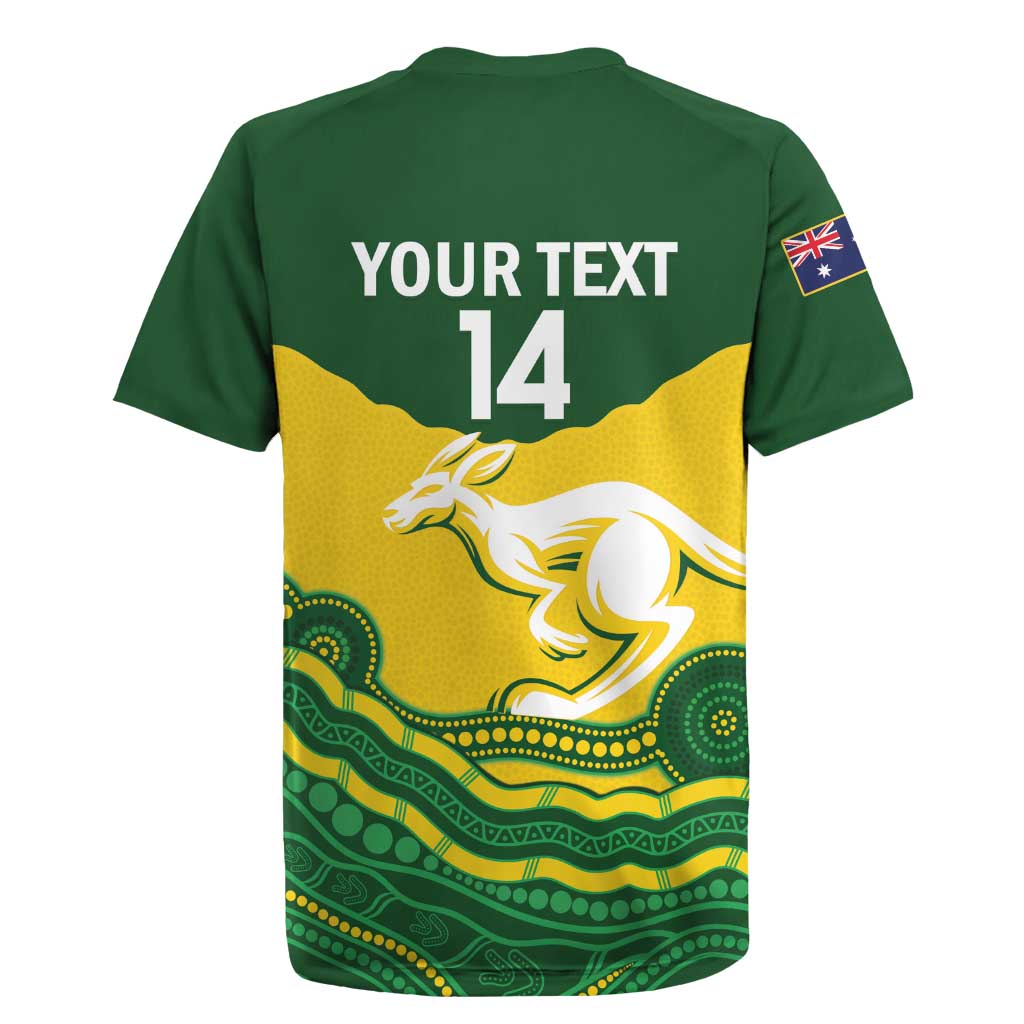 Custom Australia Hockeyroos Rugby Jersey Aussie Kangaroo Indigenous Art