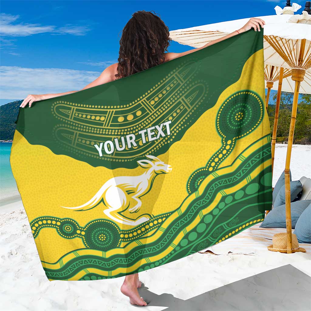 Custom Australia Hockeyroos Sarong Aussie Kangaroo Indigenous Art