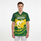 Custom Australia Hockeyroos Scrub Top Aussie Kangaroo Indigenous Art - Aussie Hoodie
