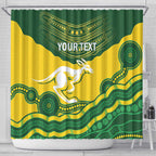 Custom Australia Hockeyroos Shower Curtain Aussie Kangaroo Indigenous Art