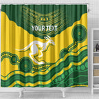 Custom Australia Hockeyroos Shower Curtain Aussie Kangaroo Indigenous Art