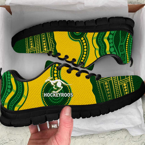 Australia Hockeyroos Sneakers Aussie Kangaroo Indigenous Art