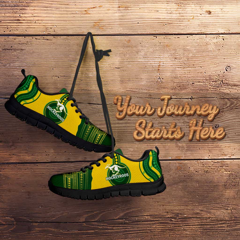 Australia Hockeyroos Sneakers Aussie Kangaroo Indigenous Art