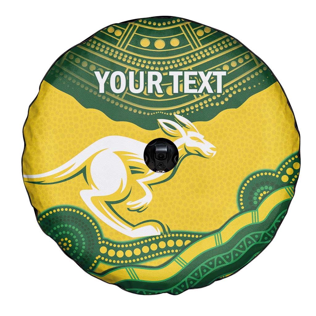 Custom Australia Hockeyroos Spare Tire Cover Aussie Kangaroo Indigenous Art