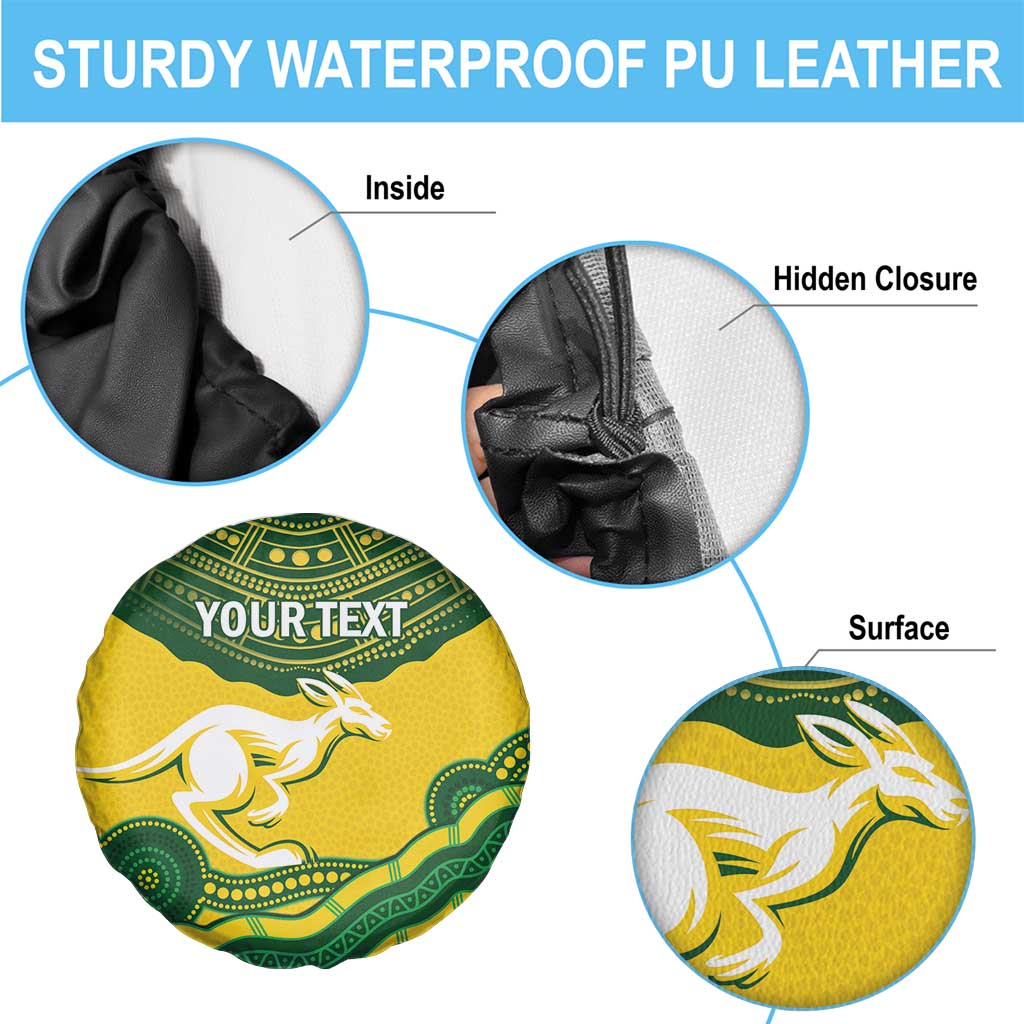 Custom Australia Hockeyroos Spare Tire Cover Aussie Kangaroo Indigenous Art