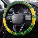 Australia Hockeyroos Steering Wheel Cover Aussie Kangaroo Indigenous Art