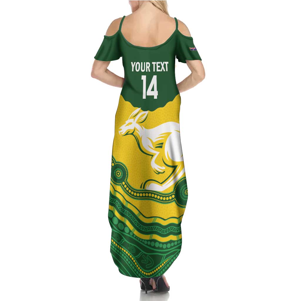 Custom Australia Hockeyroos Summer Maxi Dress Aussie Kangaroo Indigenous Art