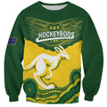 Custom Australia Hockeyroos Sweatshirt Aussie Kangaroo Indigenous Art
