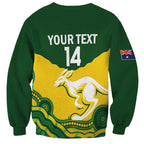 Custom Australia Hockeyroos Sweatshirt Aussie Kangaroo Indigenous Art