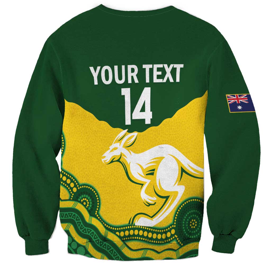 Custom Australia Hockeyroos Sweatshirt Aussie Kangaroo Indigenous Art