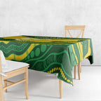 Custom Australia Hockeyroos Tablecloth Aussie Kangaroo Indigenous Art
