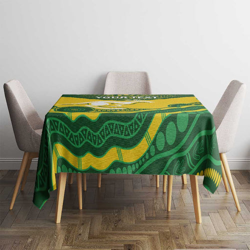 Custom Australia Hockeyroos Tablecloth Aussie Kangaroo Indigenous Art
