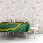 Custom Australia Hockeyroos Tablecloth Aussie Kangaroo Indigenous Art