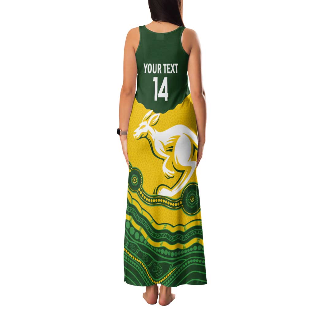Custom Australia Hockeyroos Tank Maxi Dress Aussie Kangaroo Indigenous Art