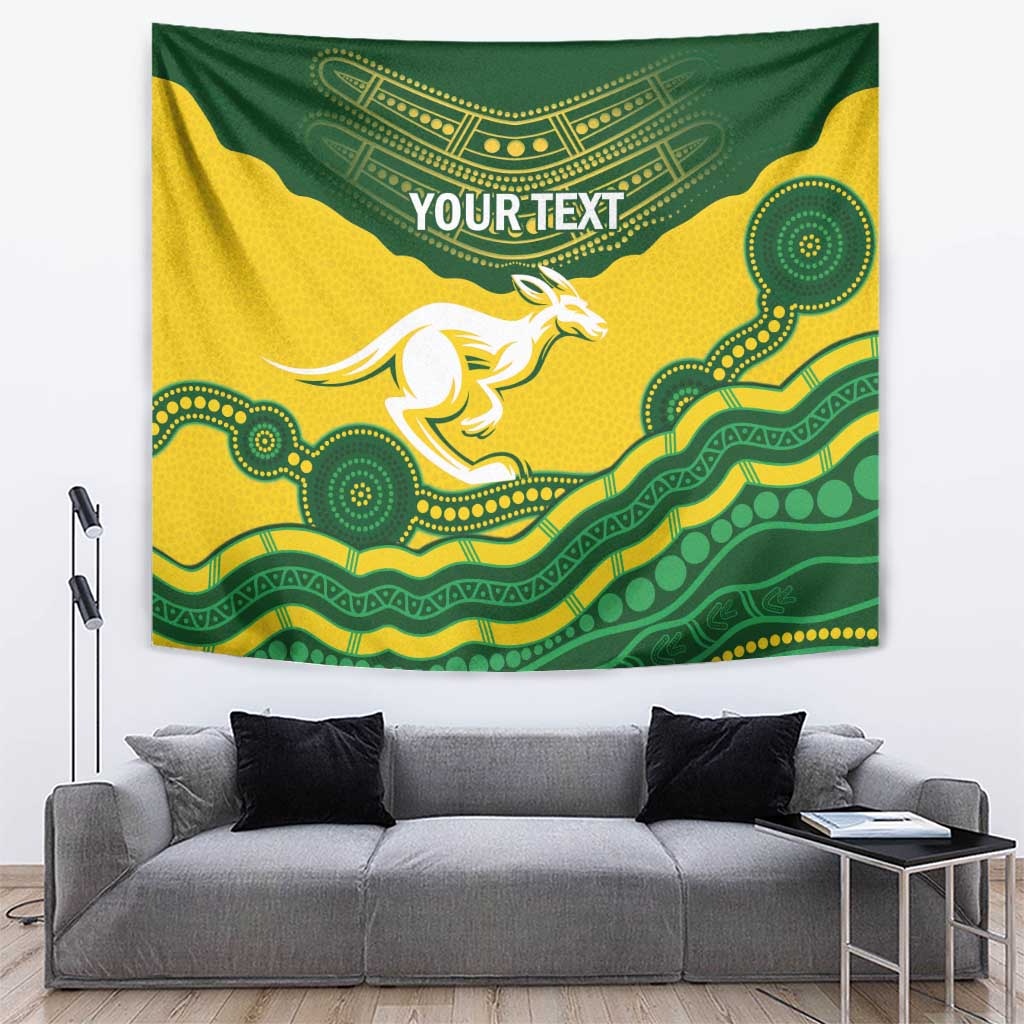 Custom Australia Hockeyroos Tapestry Aussie Kangaroo Indigenous Art