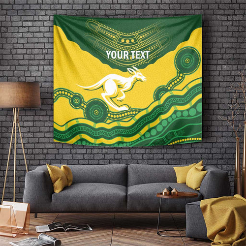 Custom Australia Hockeyroos Tapestry Aussie Kangaroo Indigenous Art