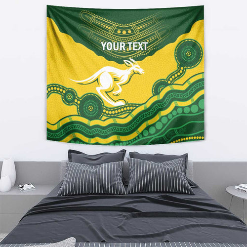 Custom Australia Hockeyroos Tapestry Aussie Kangaroo Indigenous Art