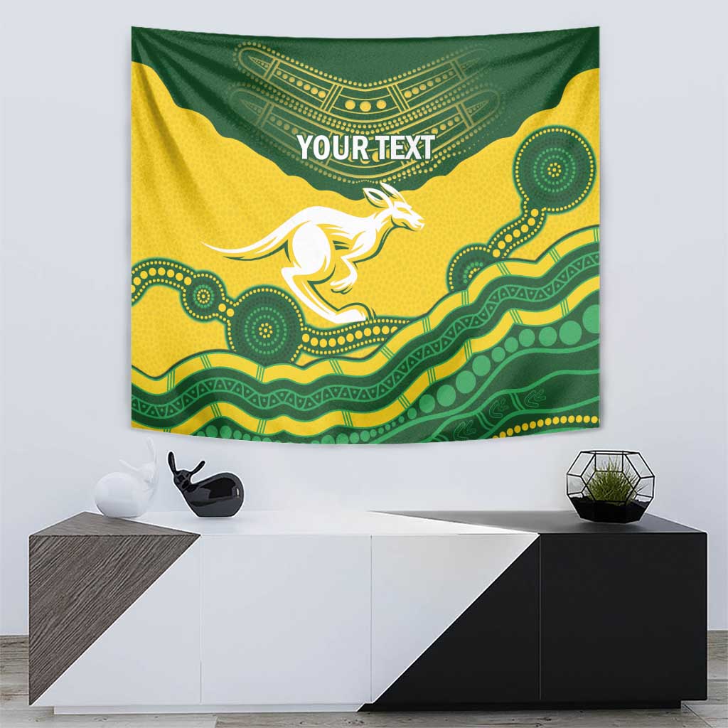 Custom Australia Hockeyroos Tapestry Aussie Kangaroo Indigenous Art
