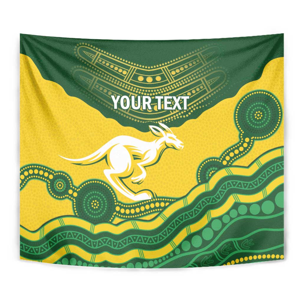 Custom Australia Hockeyroos Tapestry Aussie Kangaroo Indigenous Art