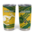 Personalised Australia Hockeyroos Tumbler Cup Aussie Kangaroo Indigenous Art