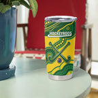 Personalised Australia Hockeyroos Tumbler Cup Aussie Kangaroo Indigenous Art