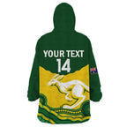 Custom Australia Hockeyroos Wearable Blanket Hoodie Aussie Kangaroo Indigenous Art