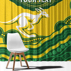 Custom Australia Hockeyroos Window Curtain Aussie Kangaroo Indigenous Art