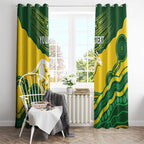 Custom Australia Hockeyroos Window Curtain Aussie Kangaroo Indigenous Art