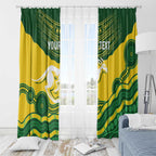 Custom Australia Hockeyroos Window Curtain Aussie Kangaroo Indigenous Art