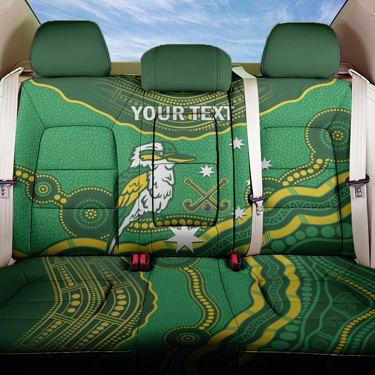 Custom Australia Kookaburras Back Car Seat Cover Indigenous Art