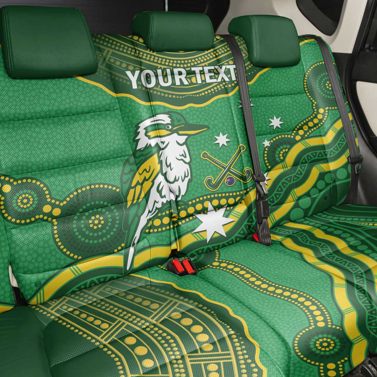 Custom Australia Kookaburras Back Car Seat Cover Indigenous Art