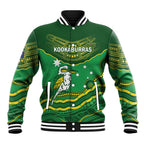 Custom Australia Kookaburras Baseball Jacket Indigenous Art