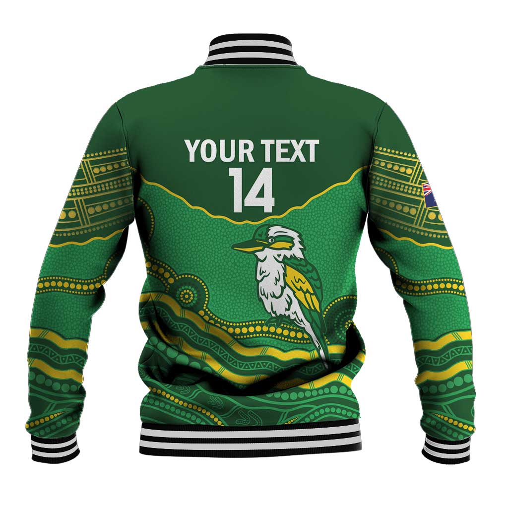 Custom Australia Kookaburras Baseball Jacket Indigenous Art