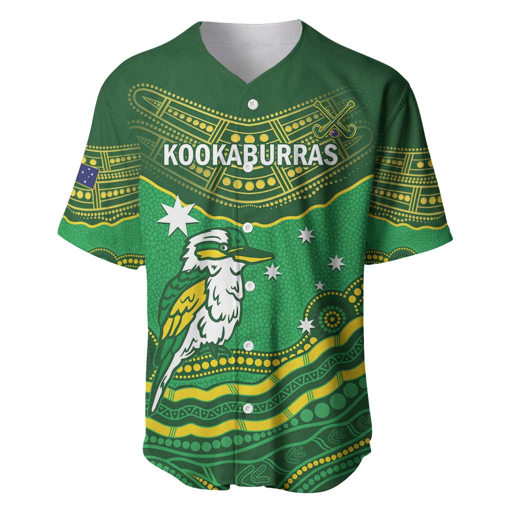 Custom Australia Kookaburras Baseball Jersey Indigenous Art