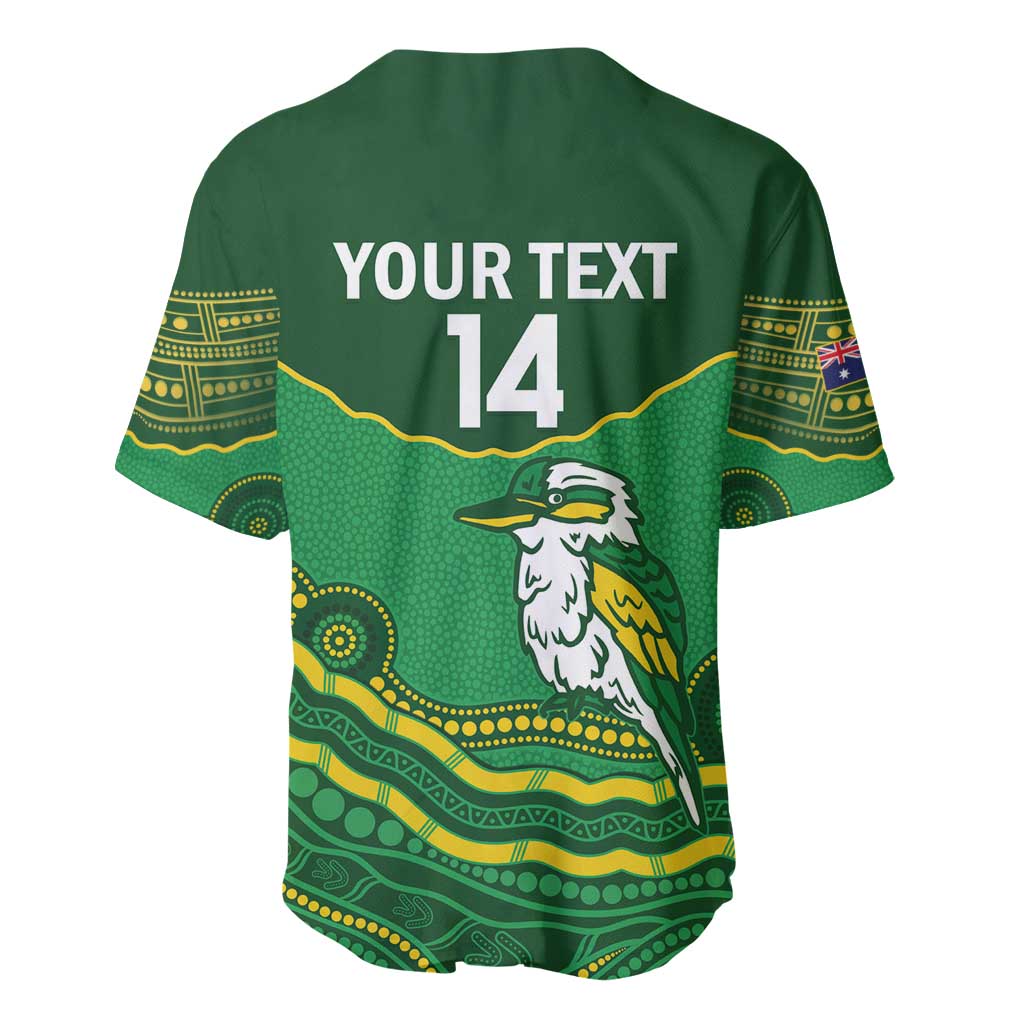Custom Australia Kookaburras Baseball Jersey Indigenous Art