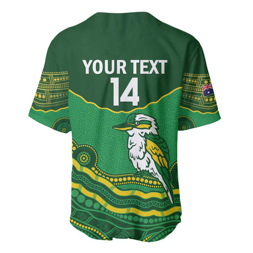 Custom Australia Kookaburras Baseball Jersey Indigenous Art