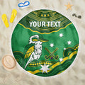 Custom Australia Kookaburras Beach Blanket Indigenous Art