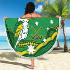 Custom Australia Kookaburras Beach Blanket Indigenous Art