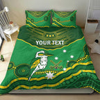 Custom Australia Kookaburras Bedding Set Indigenous Art
